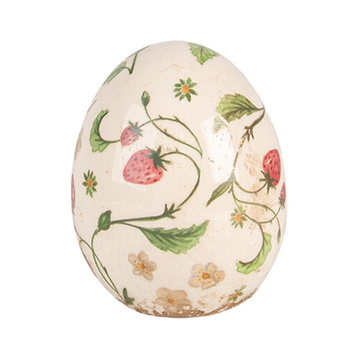 Ou decorativ Paste ceramica multicolora 10x12 cm