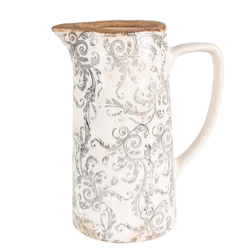 Carafa decorativa ceramica bej gri 21x14x26 cm