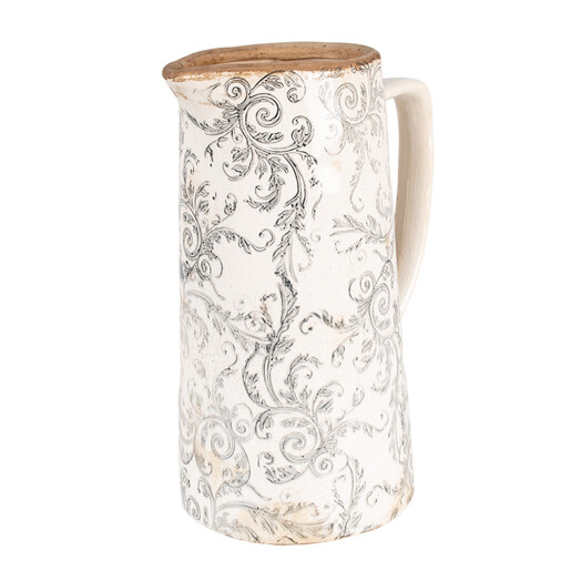Carafa decorativa ceramica bej gri 21x14x26 cm