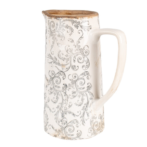 Carafa decorativa ceramica bej gri 21x14x26 cm