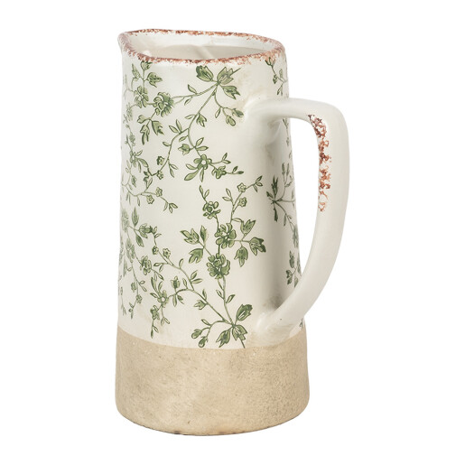 Carafa decorativa ceramica verde bej 21x14x26 cm