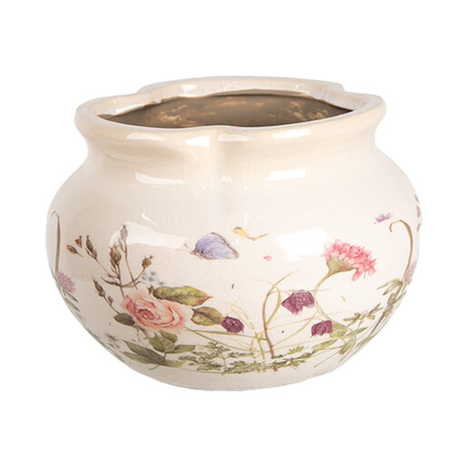 Ghiveci flori ceramica multicolora 17x12 cm