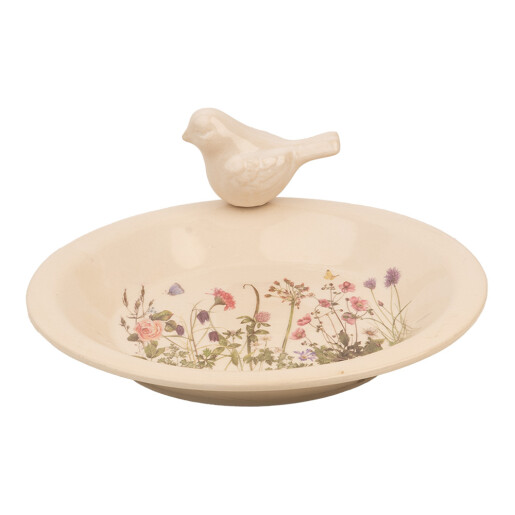 Hranitoare pasari ceramica multicolora Bird Ø 26x10 cm
