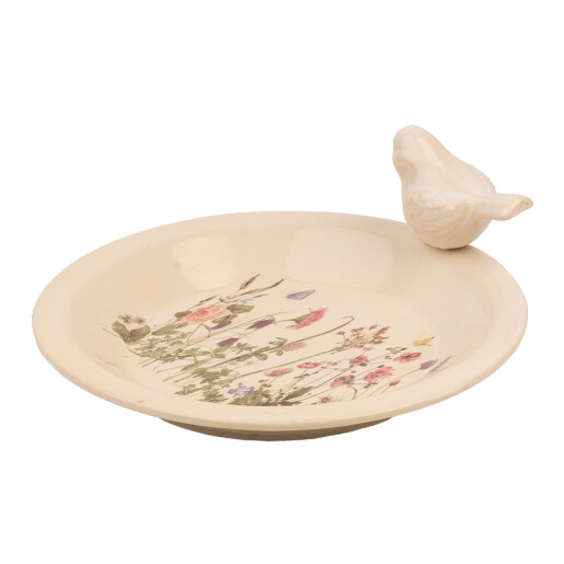 Hranitoare pasari ceramica multicolora Bird Ø 26x10 cm