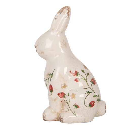 Figurina Iepuras Paste ceramica Strawberries 16x12x28 cm