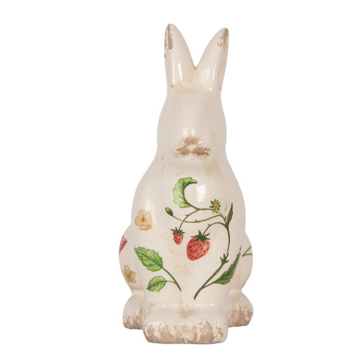 Figurina Iepuras Paste ceramica Strawberries 13x10x21 cm