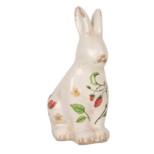 Figurina Iepuras Paste ceramica Strawberries 13x10x21 cm
