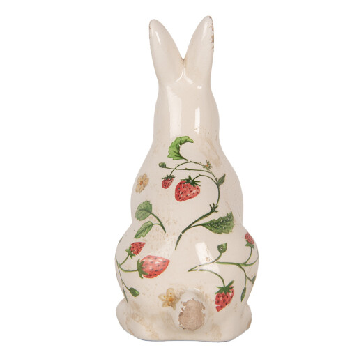 Figurina Iepuras Paste ceramica Strawberries 13x10x21 cm