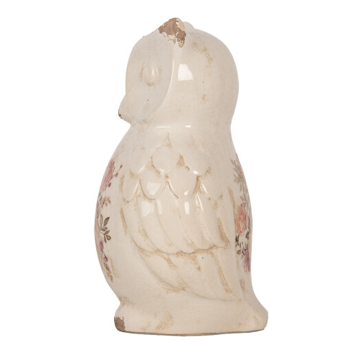 Figurina Bufnita ceramica multicolora 13x12x21 cm