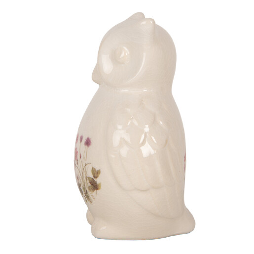 Figurina Bufnita ceramica multicolora 11x10x17 cm