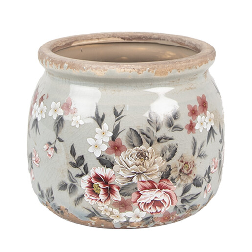 Ghiveci flori ceramica multicolora Ø 12x10 cm