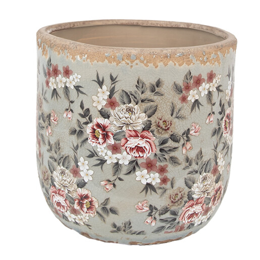 Ghiveci flori ceramica multicolora Ø 17x16 cm