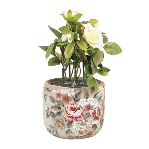 Ghiveci flori ceramica multicolora Ø 8x7 cm
