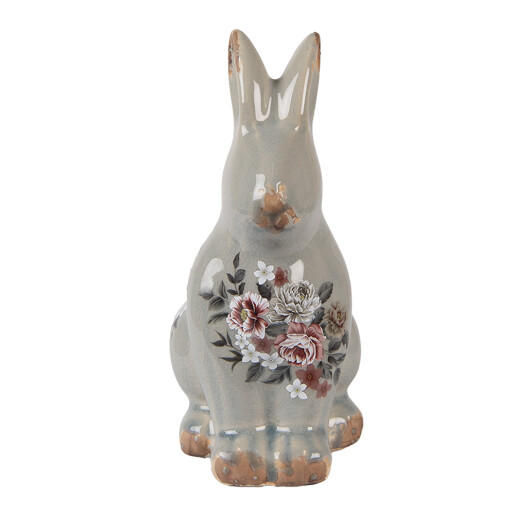 Figurina Iepuras ceramica multicolora 13x10x21 cm