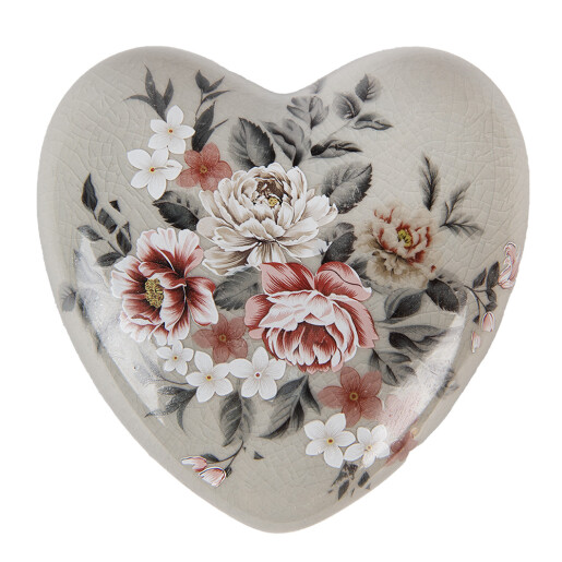 Inimioara decorativa ceramica multicolora 11x11x4 cm