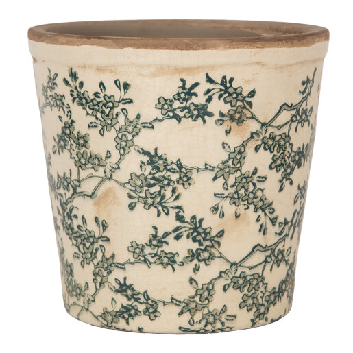 Ghiveci flori ceramica verde bej Garden Ø 17x16 cm