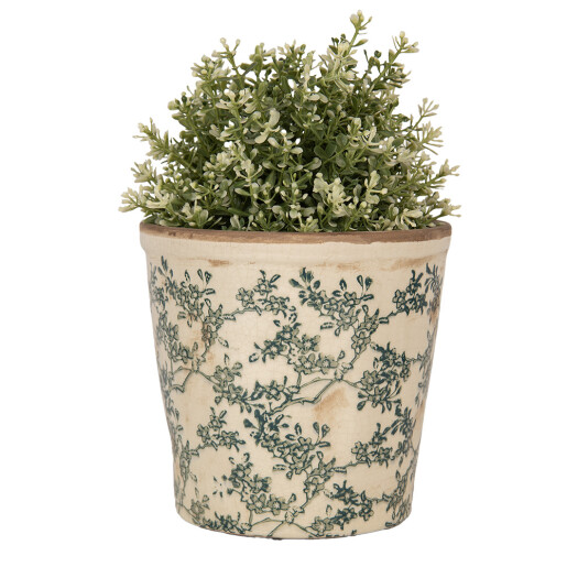 Ghiveci flori ceramica verde bej Garden Ø 17x16 cm