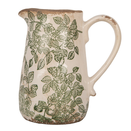 Carafa decorativa ceramica bej verde 16x12x18 cm