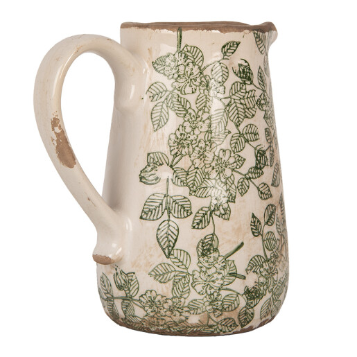 Carafa decorativa ceramica bej verde 16x12x18 cm