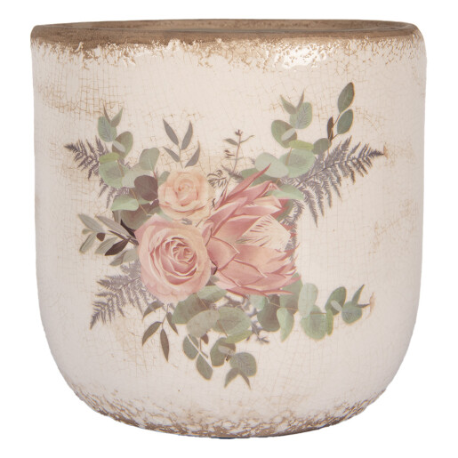 Ghiveci flori ceramica multicolora 20x19 cm