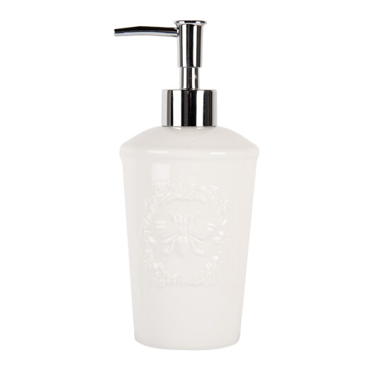 Dispenser sapun ceramica alba 8x19 cm, 325 ml