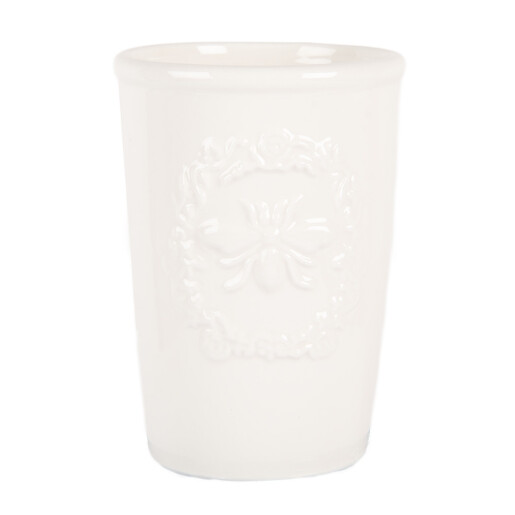 Suport periute dinti ceramica alba 8x12 cm