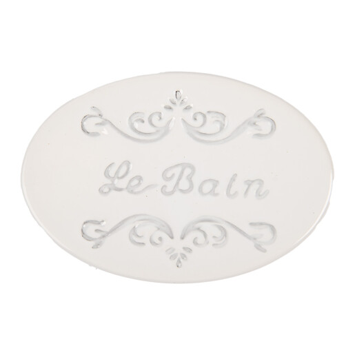 Savoniera ceramica alba gri 13x9x3 cm