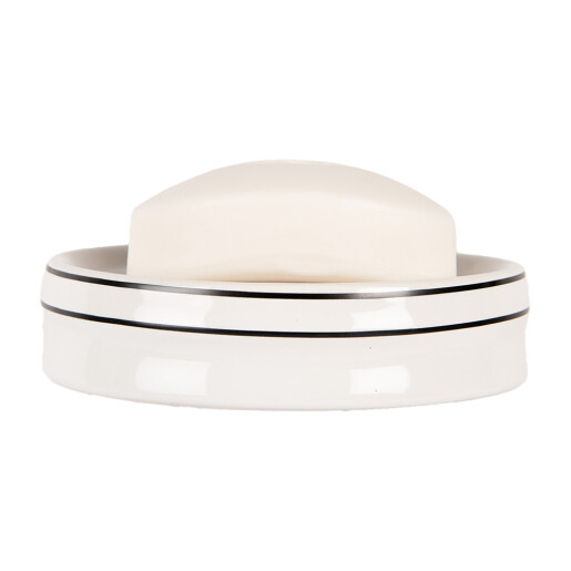 Savoniera ceramica alba neagra 12x3 cm