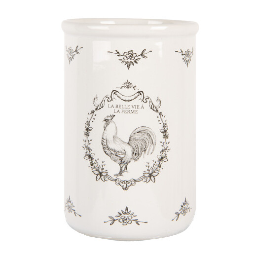 Suport periute dinti ceramica alba gri 8x12 cm