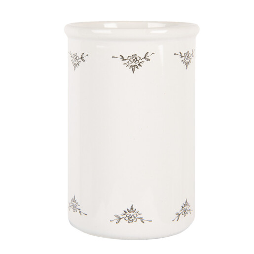 Suport periute dinti ceramica alba gri 8x12 cm