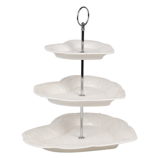 Platou supraetajat ceramica alba 26x31 cm