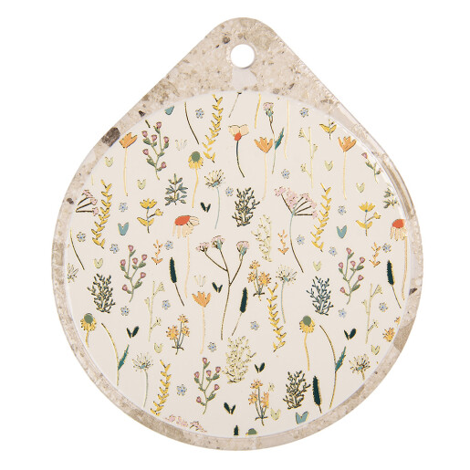 Suport vase fierbinti ceramica multicolora Flowers 20x23x1 cm
