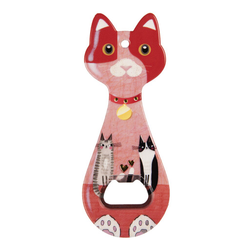 Desfacator sticle ceramica multicolora Pisicuta 14x5x1 cm