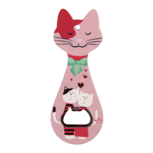 Desfacator sticle ceramica multicolora Pisicuta 14x5x1 cm