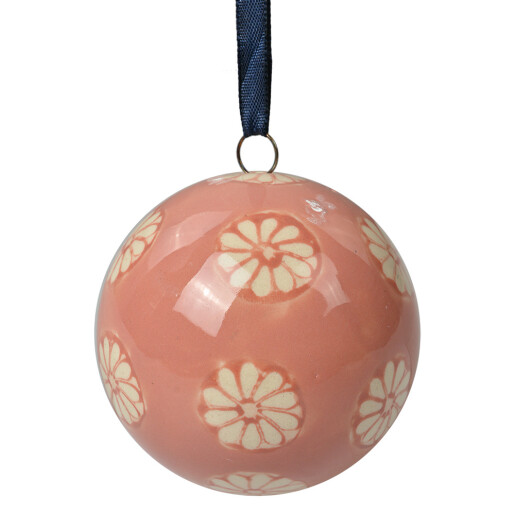 Sfera decorativa ceramica roz crem Ø 6x6 cm