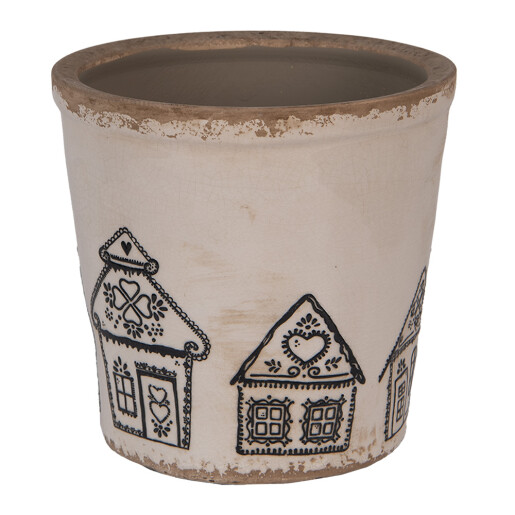 Ghiveci flori ceramica multicolora Turta Dulce 17x16 cm