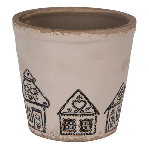 Ghiveci flori ceramica multicolora Turta Dulce 15x14 cm