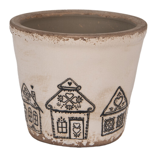 Ghiveci flori ceramica multicolora Turta Dulce 12x11 cm