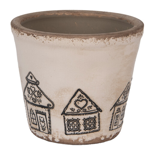 Ghiveci flori ceramica multicolora Turta Dulce 12x11 cm