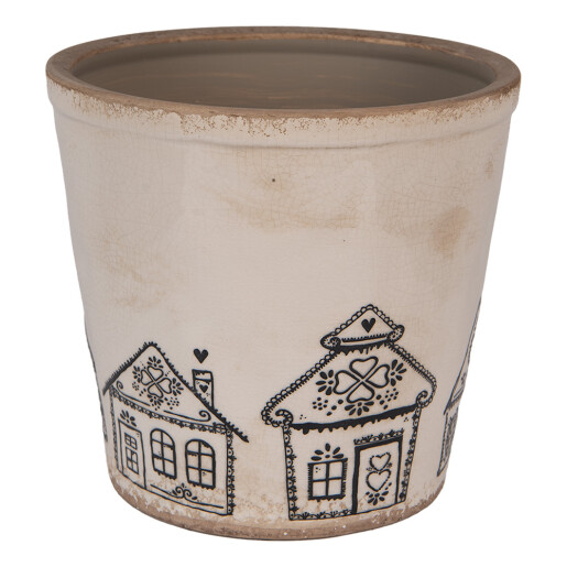 Ghiveci flori ceramica multicolora Turta Dulce 21x20 cm