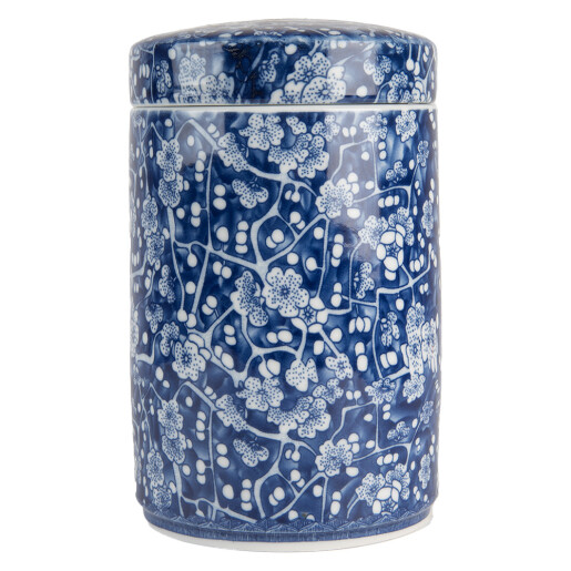 Vaza ceramica alba albastra 9x14 cm