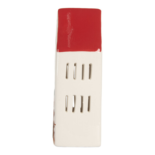 Casuta Craciun ceramica multicolora cu led 7x6x19 cm