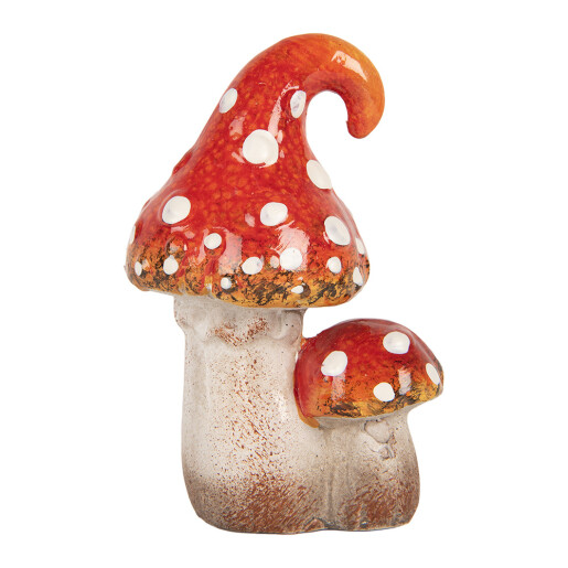 Figurina Ciupercute ceramica multicolora 8x6x12 cm