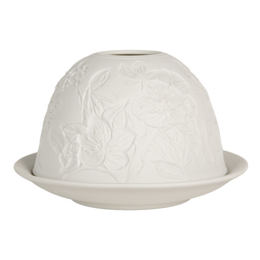 Candela portelan alb Ø 12x8 cm