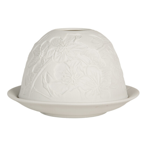 Candela portelan alb Ø 12x8 cm