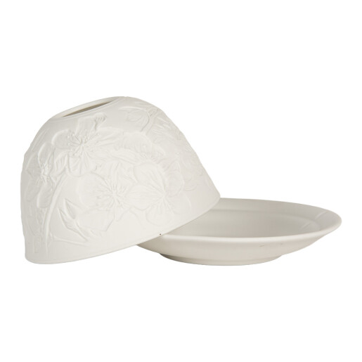 Candela portelan alb Ø 12x8 cm