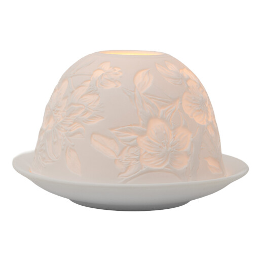 Candela portelan alb Ø 12x8 cm