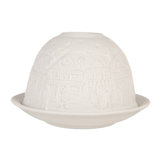 Suport lumanare portelan Craciun Ø 12x8 cm