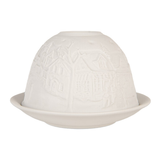 Suport lumanare portelan Craciun Ø 12x8 cm