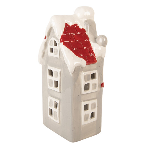 Casuta Craciun ceramica multicolora cu led 11x9x22 cm
